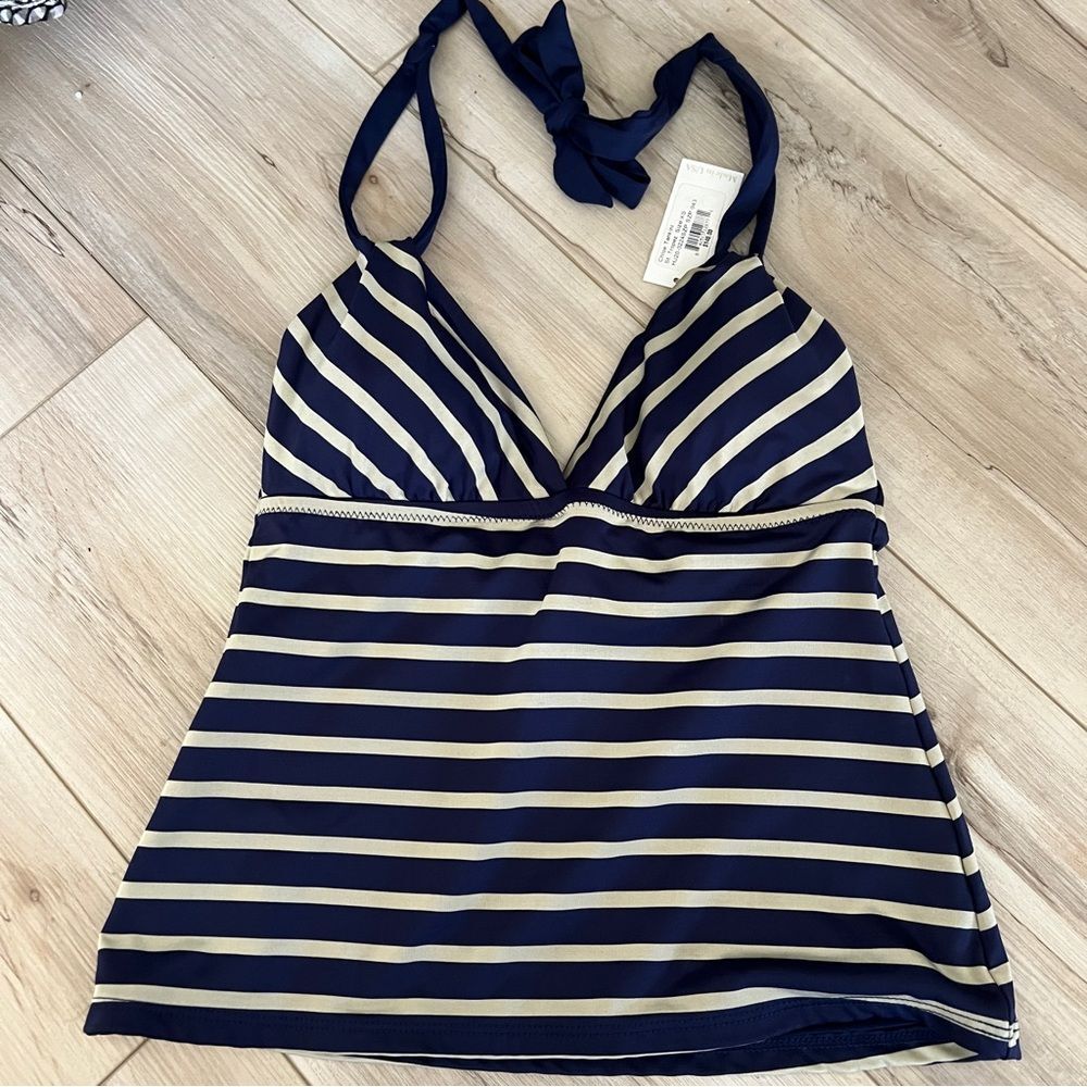 NWT $140 Helen Jon Designer Chloe Made in USA Halter Tankini Swim Top XL